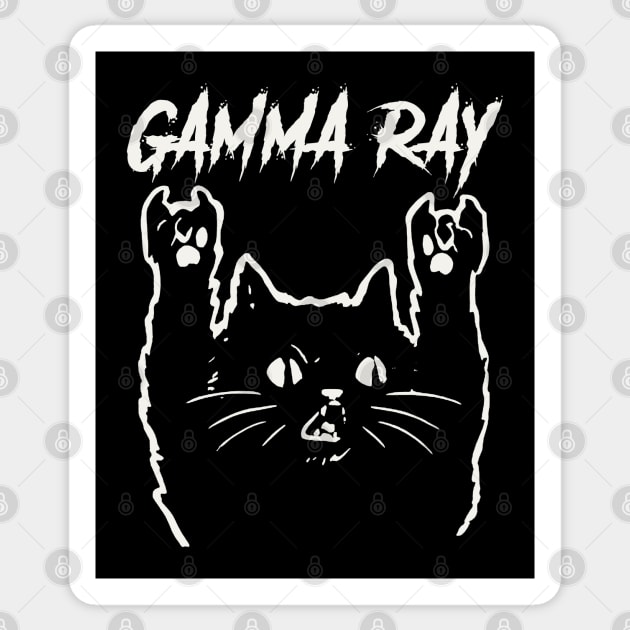 gamma ray and the cat Sticker by bubur ayam